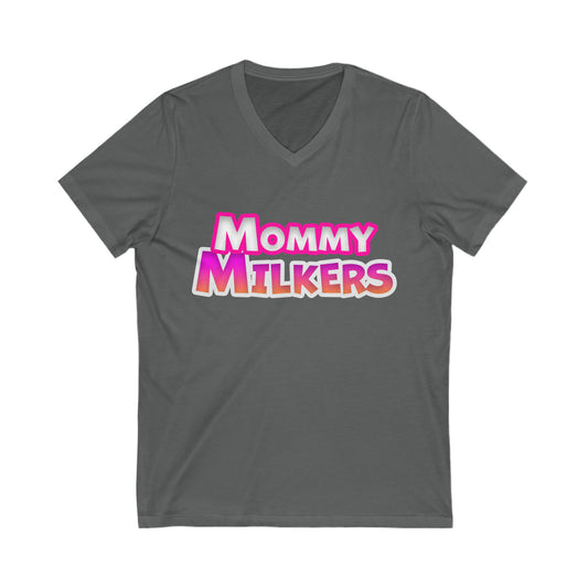 Mommy Milkers - Unisex Jersey Short Sleeve V-Neck Tee